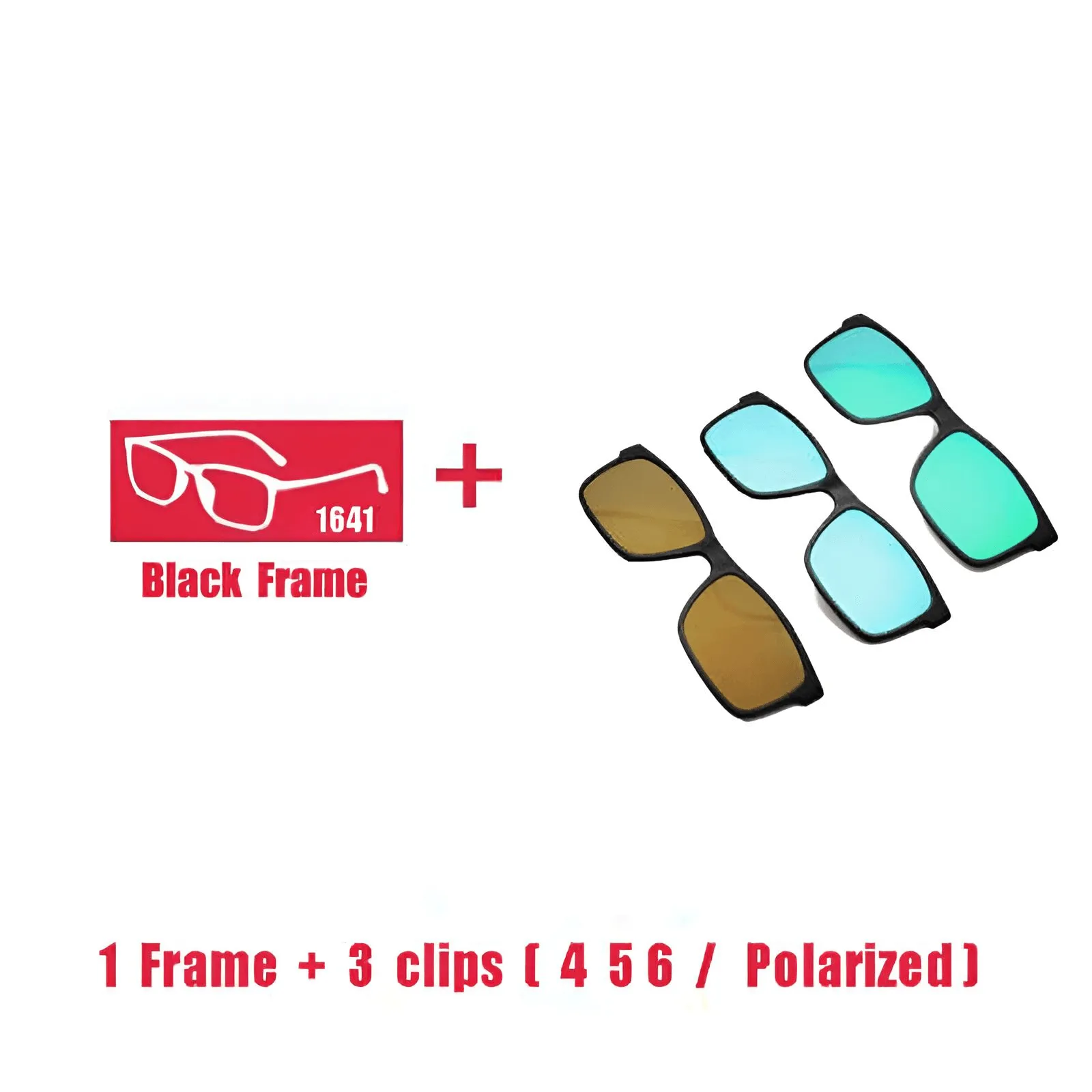 Unisex Prescription Glasses With Magnet Clip Sunglasses 1-6 Clips Included!