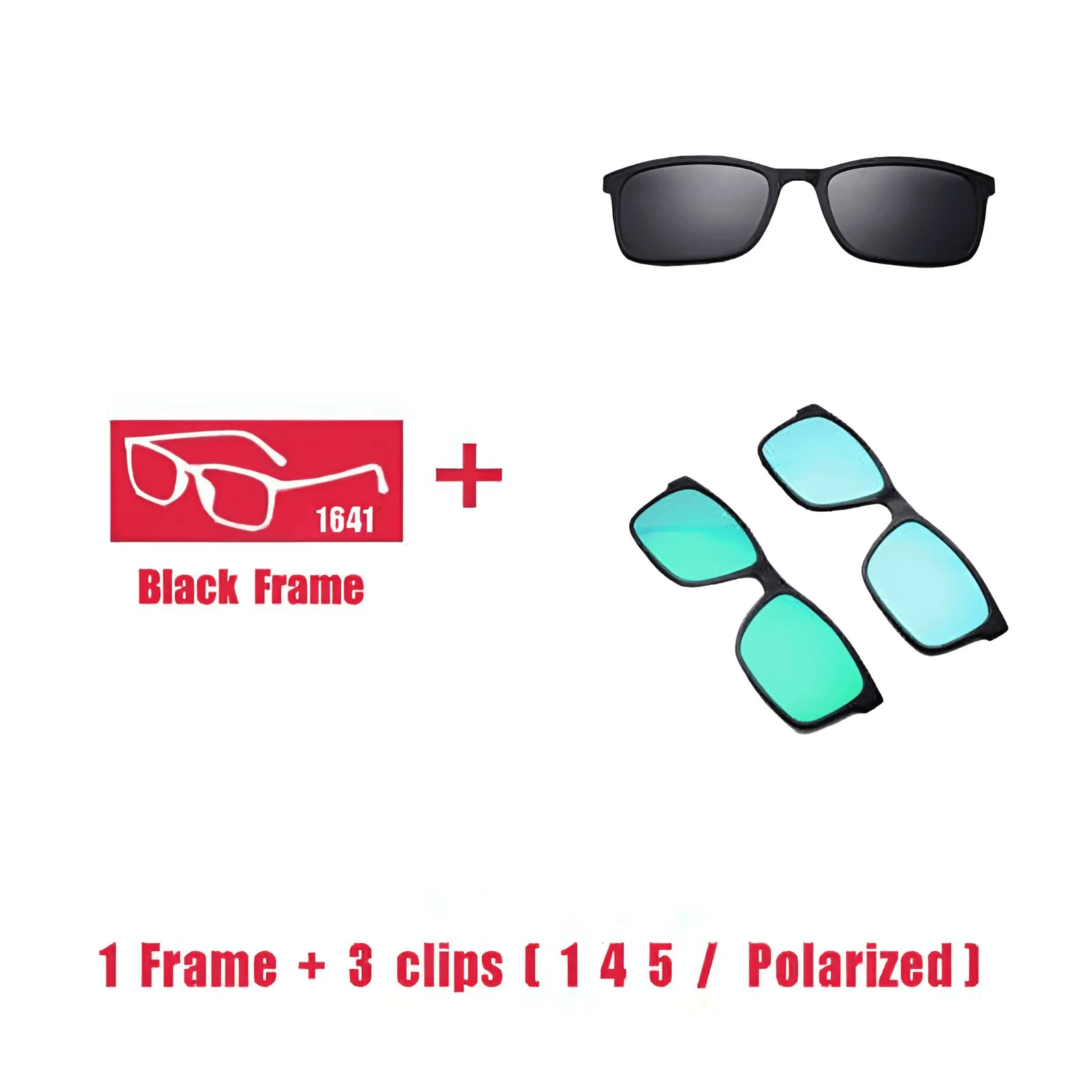 Unisex Prescription Glasses With Magnet Clip Sunglasses 1-6 Clips Included!