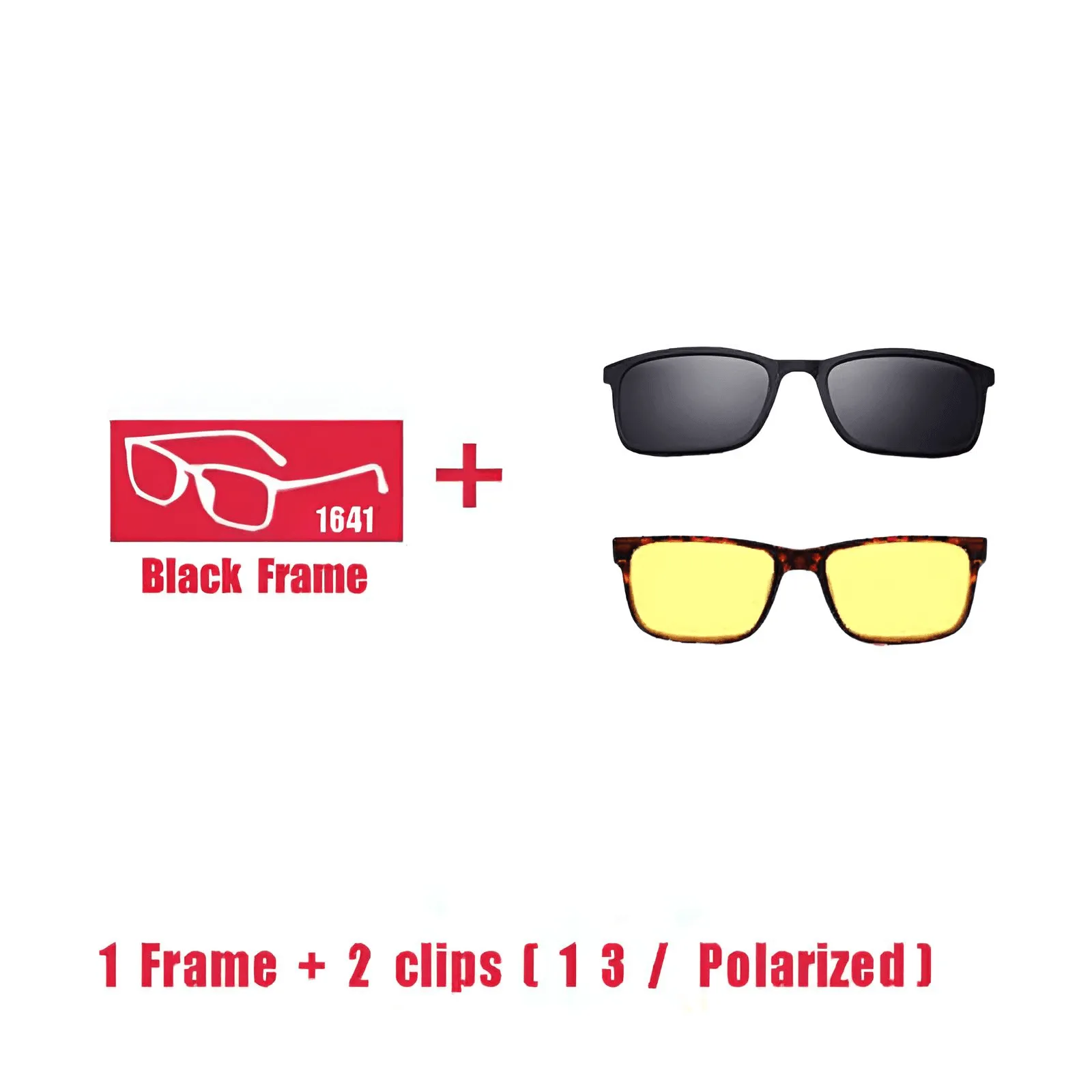 Unisex Prescription Glasses With Magnet Clip Sunglasses 1-6 Clips Included!