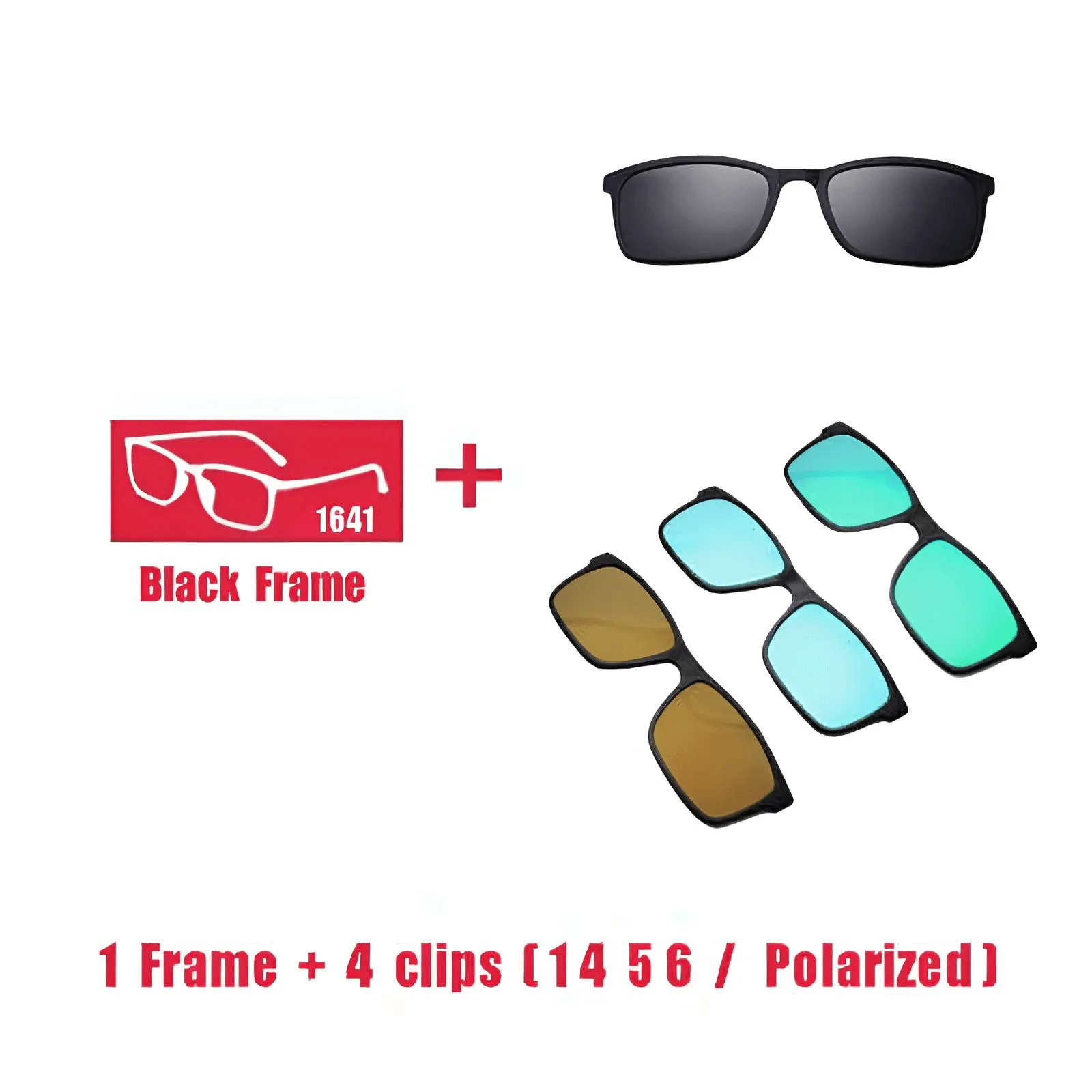 Unisex Prescription Glasses With Magnet Clip Sunglasses 1-6 Clips Included!