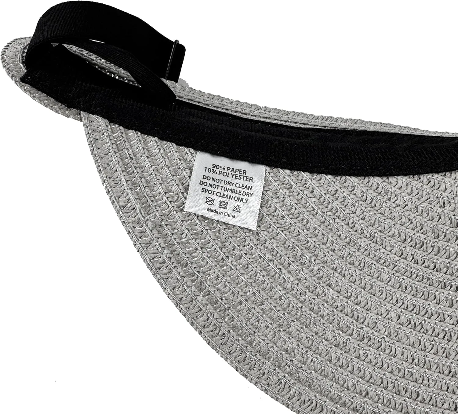 Women Foldable Sun Visor Hat Adjustable Straw Ponytail Summer Beach Cap UV Protection