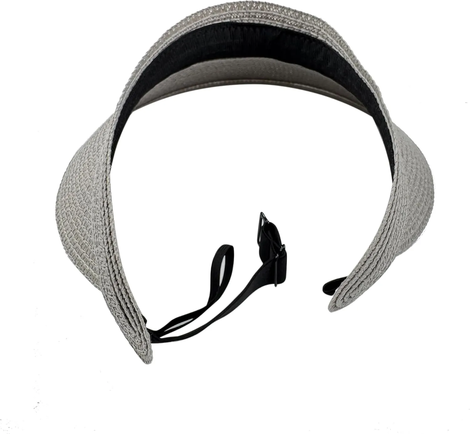 Women Foldable Sun Visor Hat Adjustable Straw Ponytail Summer Beach Cap UV Protection
