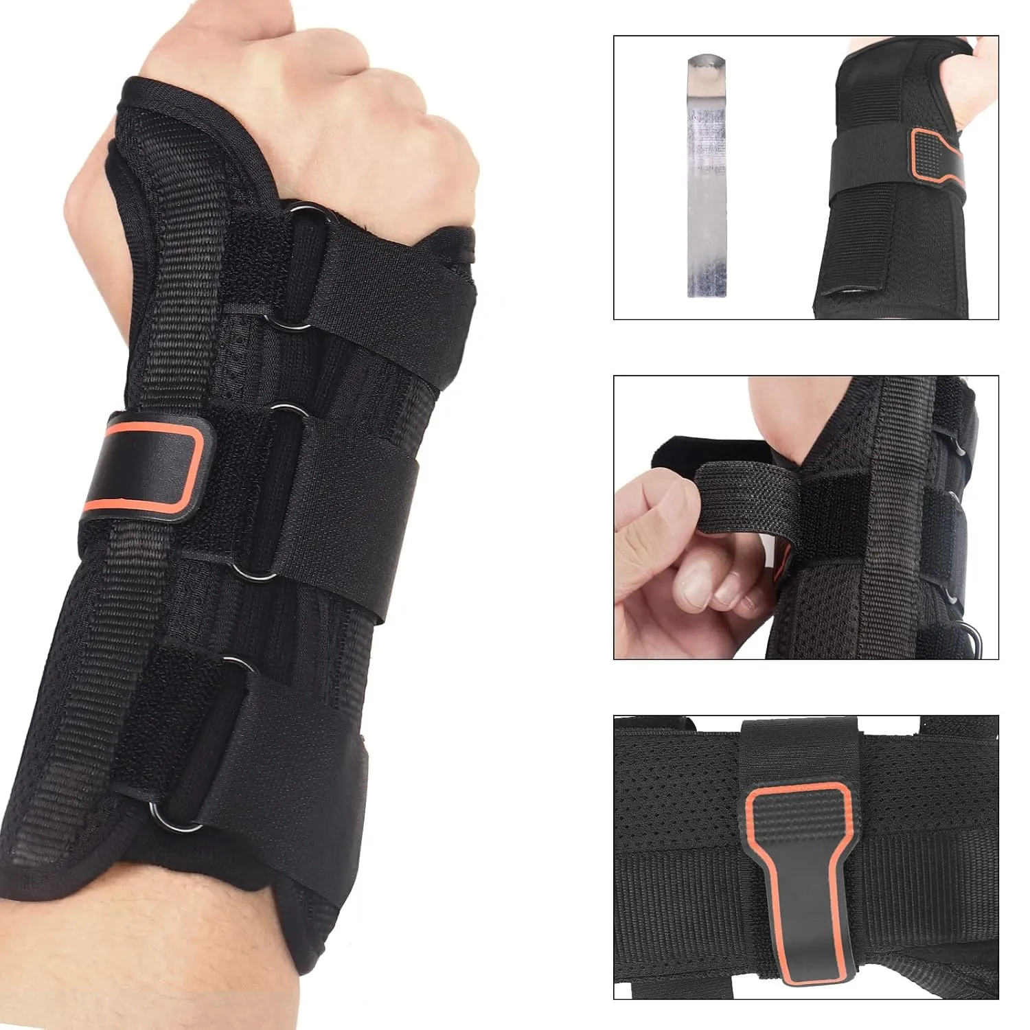 Wrist Brace Carpal Tunnel Relief, Wrist Splint Night Support, Wrist Support for Arthritis, Tendonitis, Right Hand, Large