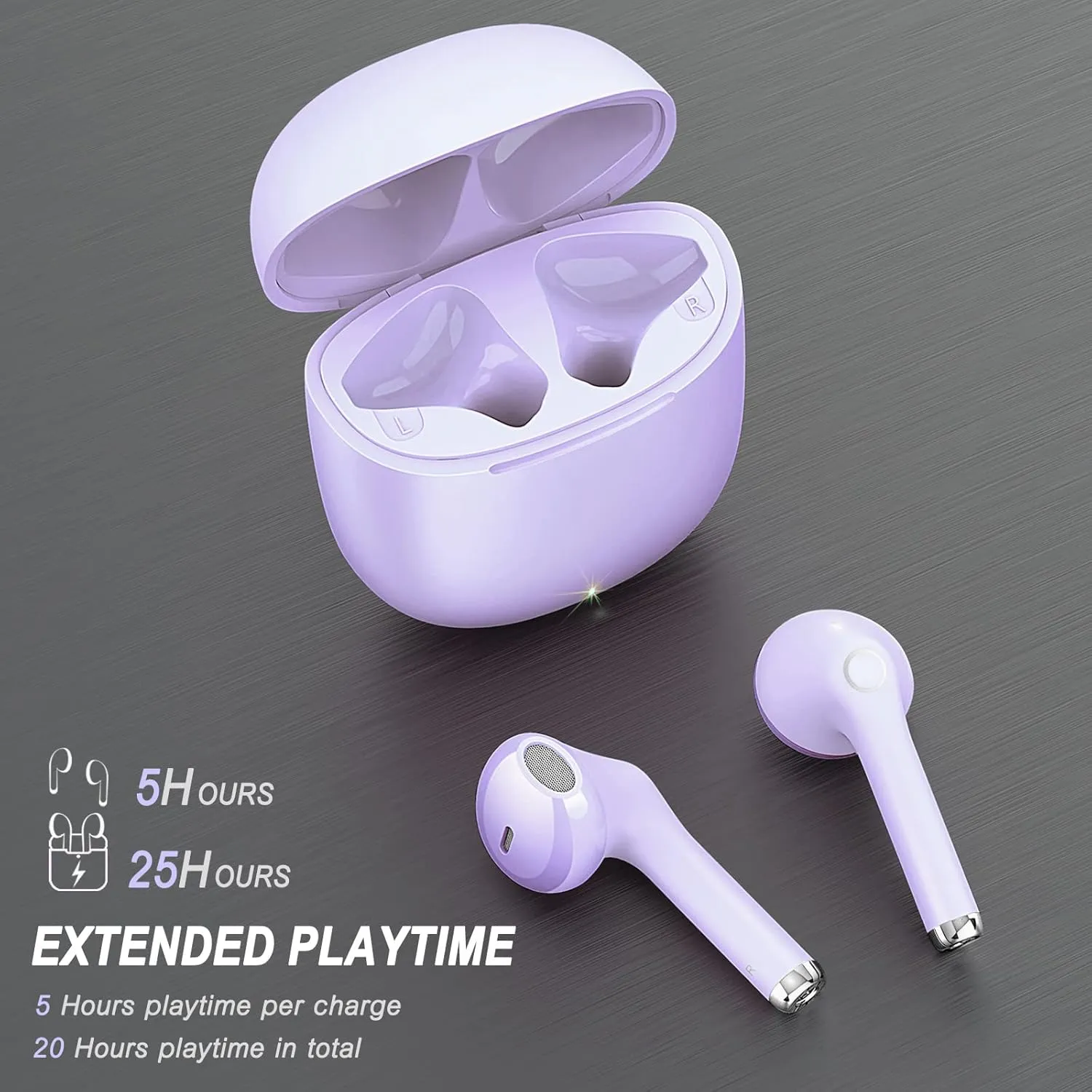 yobola Wireless Earbuds, Bluetooh Earbuds, Deep Bass Light Weight Mini Wireless Headphones for Running/Fitness, 25Hrs Playtime, Built-in Microphone, Touch Control, IPX5 Waterproof